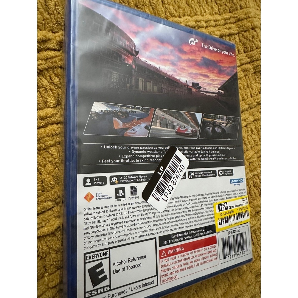 Sony Gran Turismo 7 Video Game PS5 One Size Multicolor New Racing Simulator